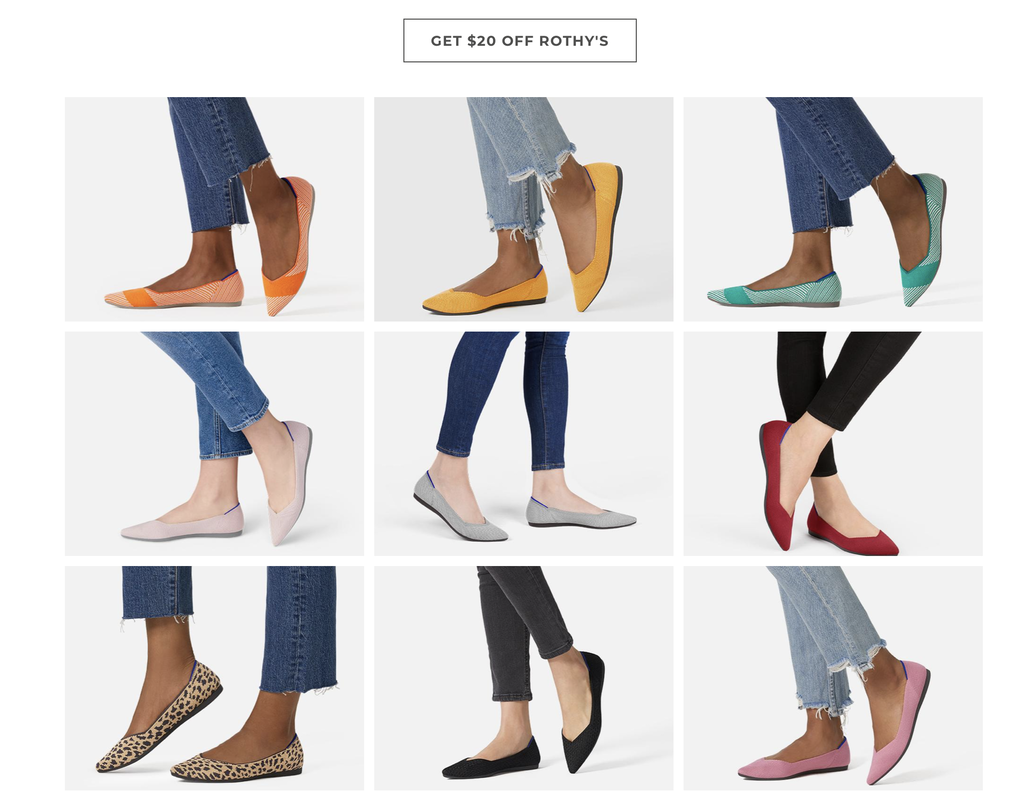 $20 Off Rothy's Sustainable Shoes - All 
